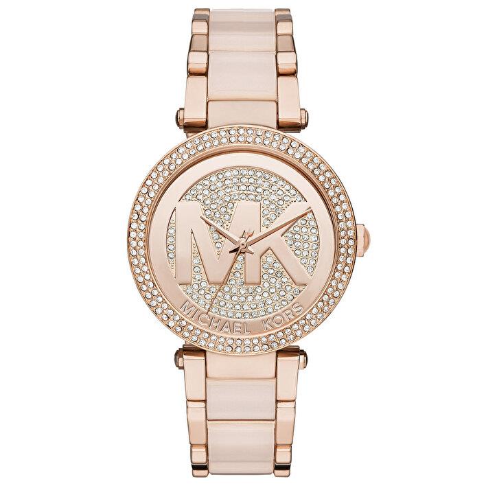 Michael Kors MK6176 Parker Crystal Pave Logo Dial Women's Watch Michael Kors MK6176 Parker Crystal Pave Logo Dial Women's Watch